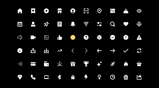 Icon styles, sizes and states